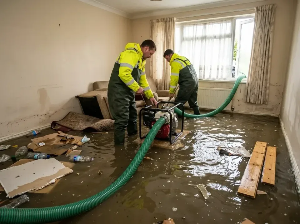 Portable Water Pump — Flooded Living Room Portable Water Pump — Flooded Living Room